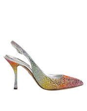 Dolce & Gabbana Multicolor Sequin Slingback Pumps Shoes Dolce & Gabbana