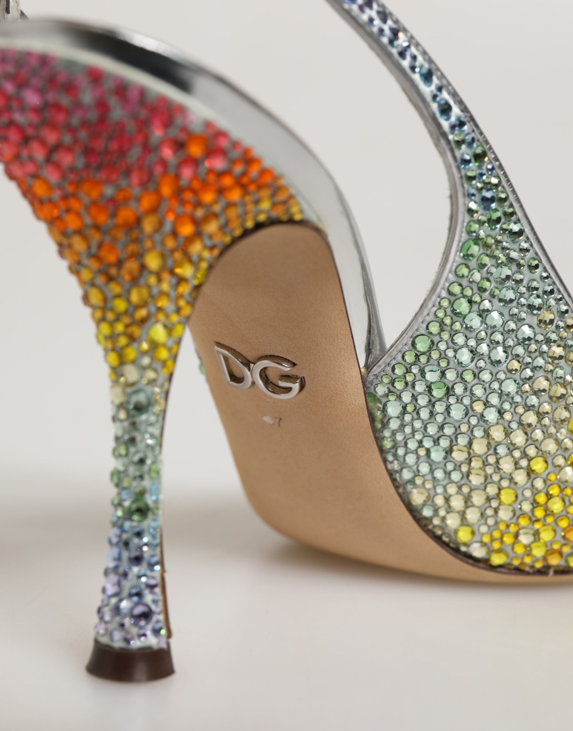 Dolce & Gabbana Multicolor Sequin Slingback Pumps Shoes Dolce & Gabbana