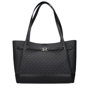 Black Fabric Shoulder Bag