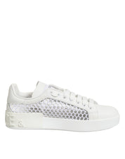 Dolce & Gabbana White Mesh Inserts Low Top Sneakers Shoes Dolce & Gabbana