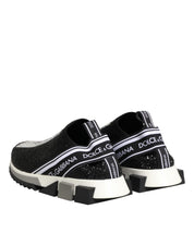 Black Silver Slip On Sorrento Sneakers Shoes