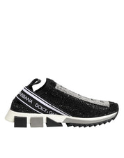 Black Silver Slip On Sorrento Sneakers Shoes