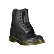 Black Leather Unisex Ankle Boot