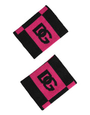 Black Pink DG Logo Cashmere 1 Pair Wristband