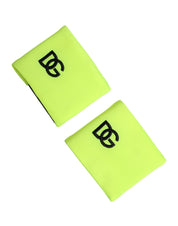 Dolce & Gabbana Yellow Green DG Logo Polyester 1 Pair  Wristband