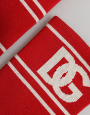 Red White DG Logo Cotton 1 Pair One SIze Wristband