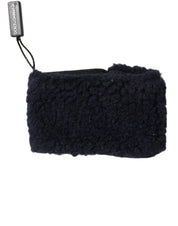 Black Wool Knitted Sweatbands Men Wristband