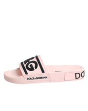 Pink Rubber Slides Sandals Beachwear Shoes