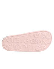 Pink Rubber Slides Sandals Beachwear Shoes