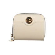 Beige Polyurethane Women Wallet