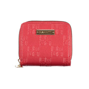 Red Polyurethane Women Wallet