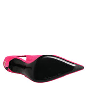 Dolce & Gabbana Pink Terry Cloth High Heels Slingback Shoes Dolce & Gabbana