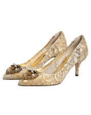 Gold Taormina Lace DEVOTION Pumps Shoes