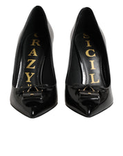 Black Bag Embellished Heels Pumps Shoes
