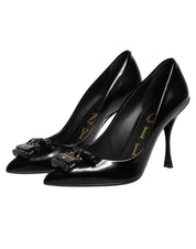 Black Bag Embellished Heels Pumps Shoes