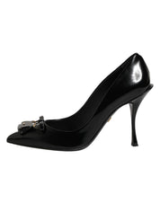 Black Bag Embellished Heels Pumps Shoes