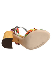 Dolce & Gabbana Multicolor Floral Crystal Embellished Sandals Shoes Dolce & Gabbana
