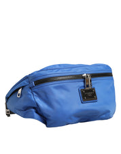 Blue Logo Plaque Nylon Waist Fanny Pack Men's Borse Bag