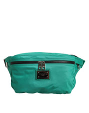 Green Logo Plaque Nylon Waist Fanny Pack Men's Borse Bag