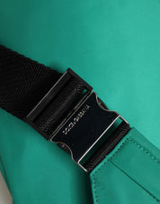 Green Logo Plaque Nylon Waist Fanny Pack Men's Borse Bag