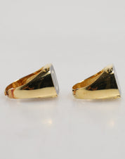 Gold-Tone Real Brass Black Enamel "DG" Adjustable Rings