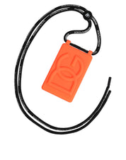 Holder Neon Orange Rubber DG Embossed Adjustable Badge