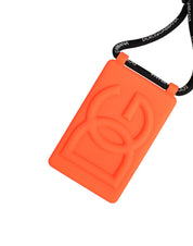 Holder Neon Orange Rubber DG Embossed Adjustable Badge