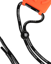 Holder Neon Orange Rubber DG Embossed Adjustable Badge
