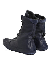 Dolce & Gabbana Dark Blue Deer Leather Mid Calf Boots Shoes Dolce & Gabbana