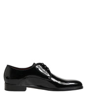 Black Calfskin Leather Derby Dress Shoes