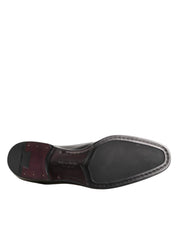 Black Calfskin Leather Derby Dress Shoes