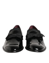Black Leather Slip On Dress Men Loafers Shoes