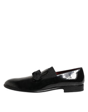 Black Leather Slip On Dress Men Loafers Shoes