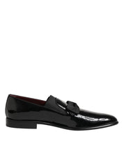 Black Leather Slip On Dress Men Loafers Shoes