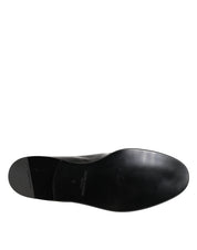 Black Leather Slip On Dress Men Loafers Shoes