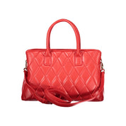 Rosso Polyurethane Women's Bag with Handles and Compartments