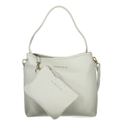 Grey Polyurethane Women's Bag