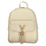 Beige Polyurethane Women's Backpack
