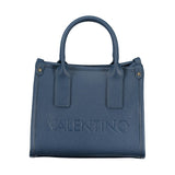 Blue Polyurethane Women's Bag