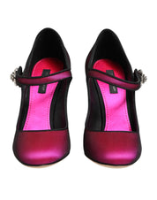 Pink Strass Mary Janes Heels Pumps Shoes