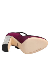 Pink Strass Mary Janes Heels Pumps Shoes