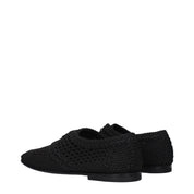 Black Fabric Oxfords And Derbies