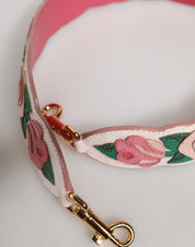 Strap White Floral Calf Leather Bag Accessory Shoulder