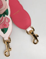 Strap White Floral Calf Leather Bag Accessory Shoulder