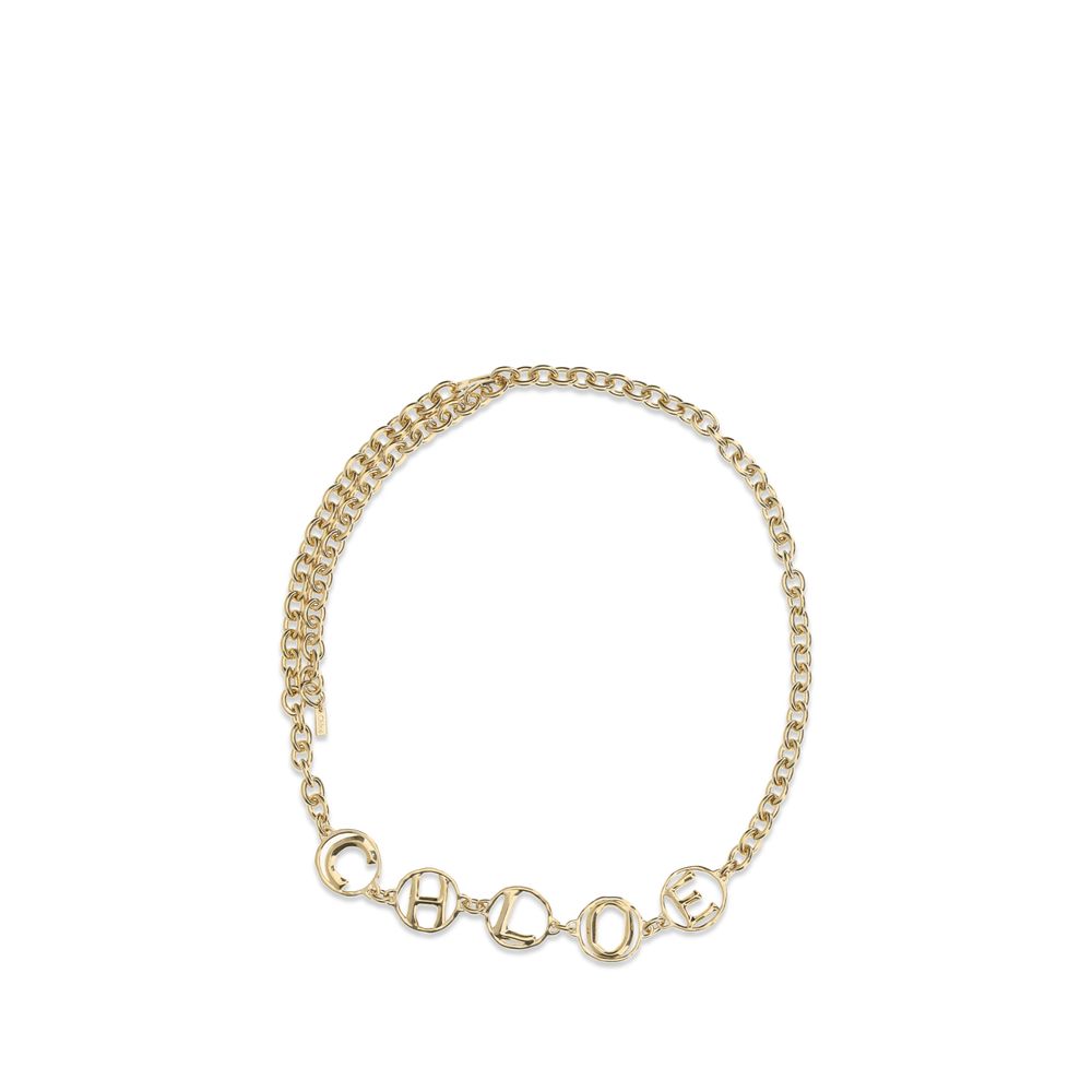 Chloé Gold Calf Leather Bos Taurus Regular Belt
