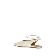 Beige Goatskin Ballet Flats