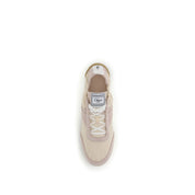 Beige Nylon Athletic Sneakers