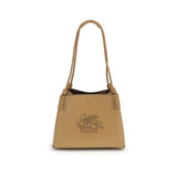 Beige Calf Leather Bos Taurus Shoulder Bag