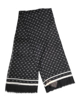 Dolce & Gabbana Black Crown Cashmere Neck Wrap Shawl Scarf