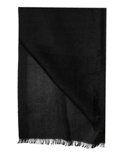 Dolce & Gabbana Black Cashmere Knit Neck Wrap Shawl Scarf